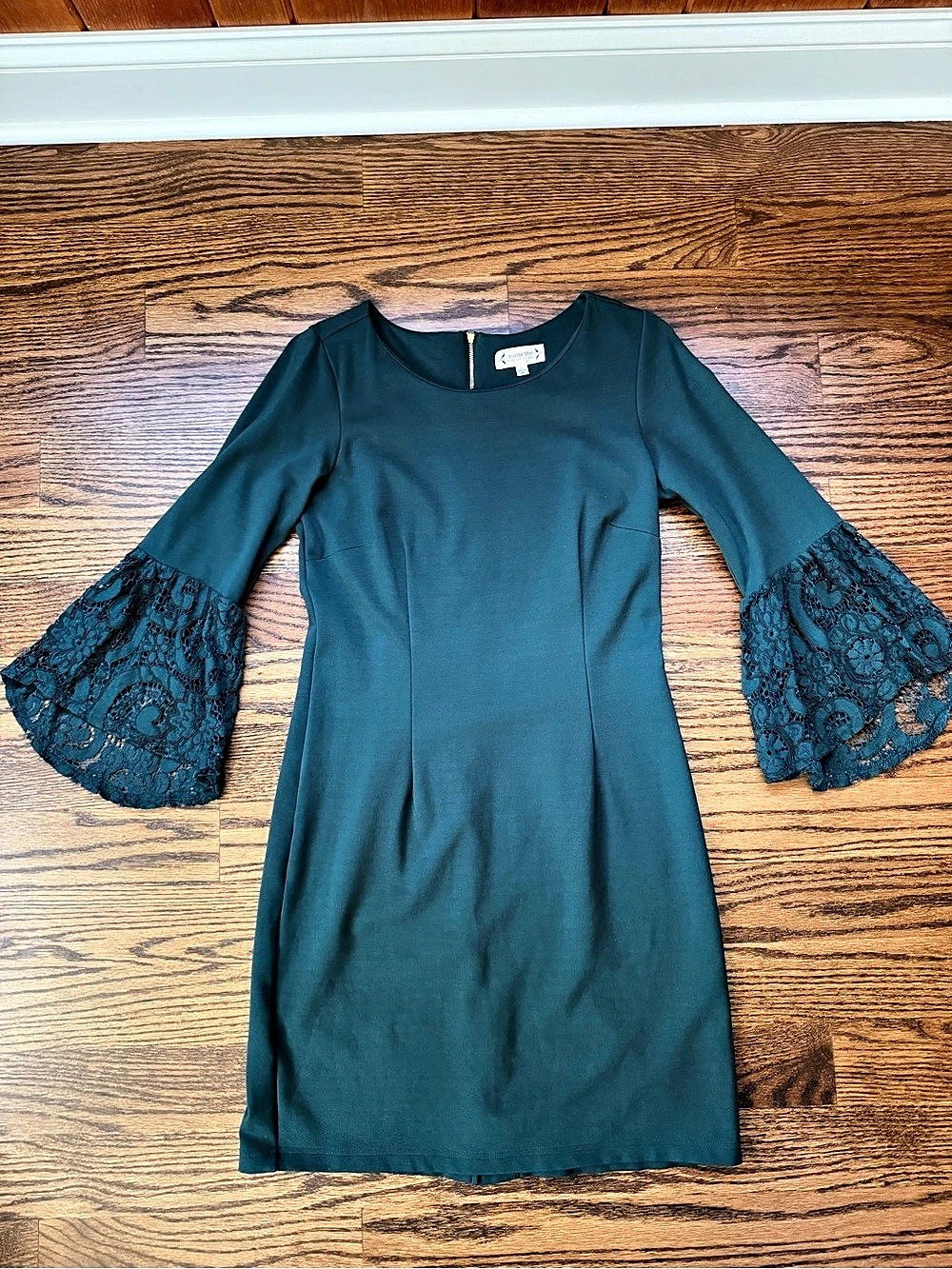 Nanette Lepore Lace Sleeve Dress in Green Size 8